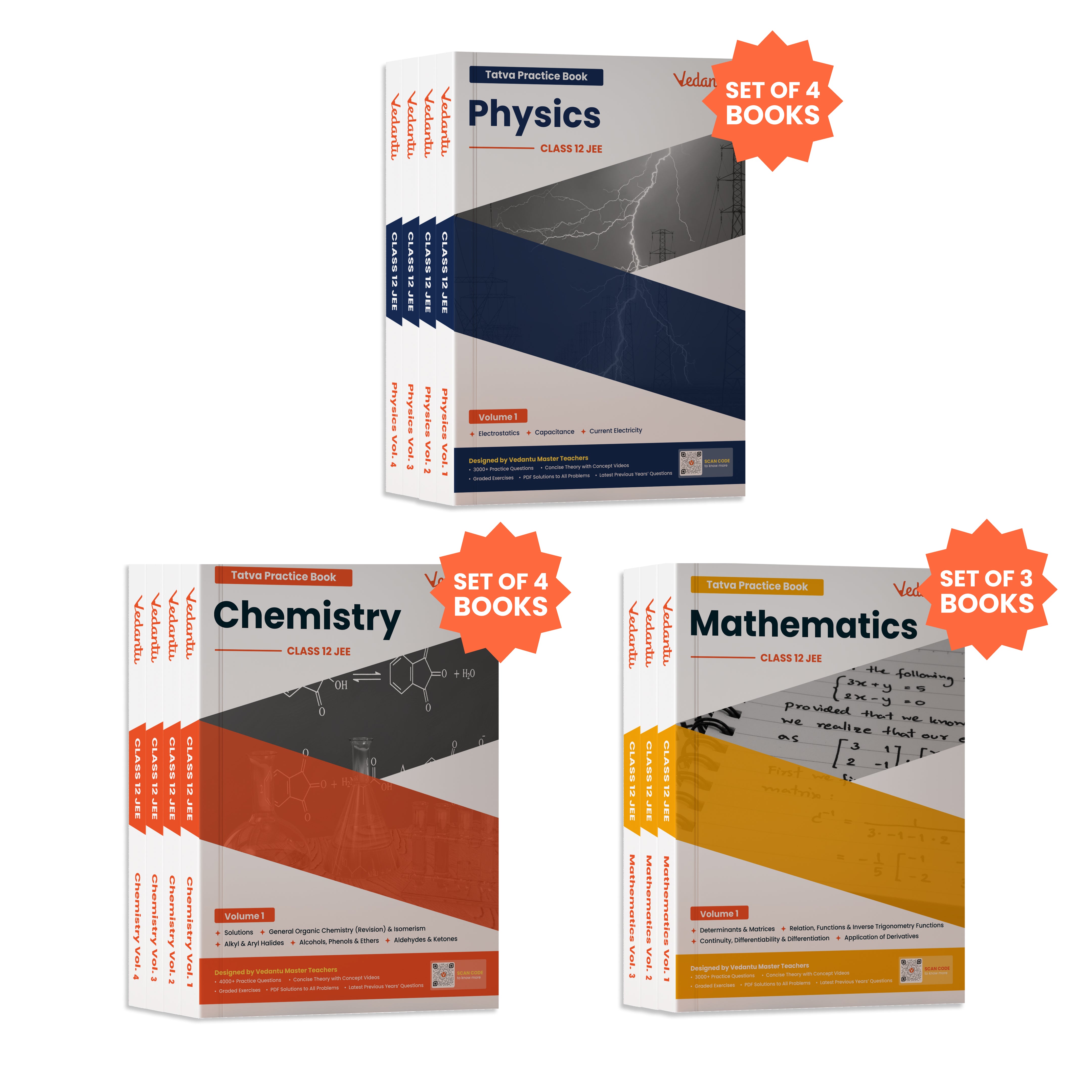 Vedantu JEE Tatva Book Set – Physics, Chemistry, Mathematics | Set Of 11 Volumes For Class 12 | Chapterwise PYQs, Concept Videos, Theory & Graded Exercises | Latest Edition